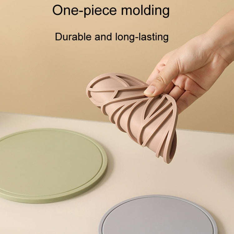 Household Round Heat Insulating Mats Kitchen High Temperature Resistant Silicone Pad, Color: Bowl...