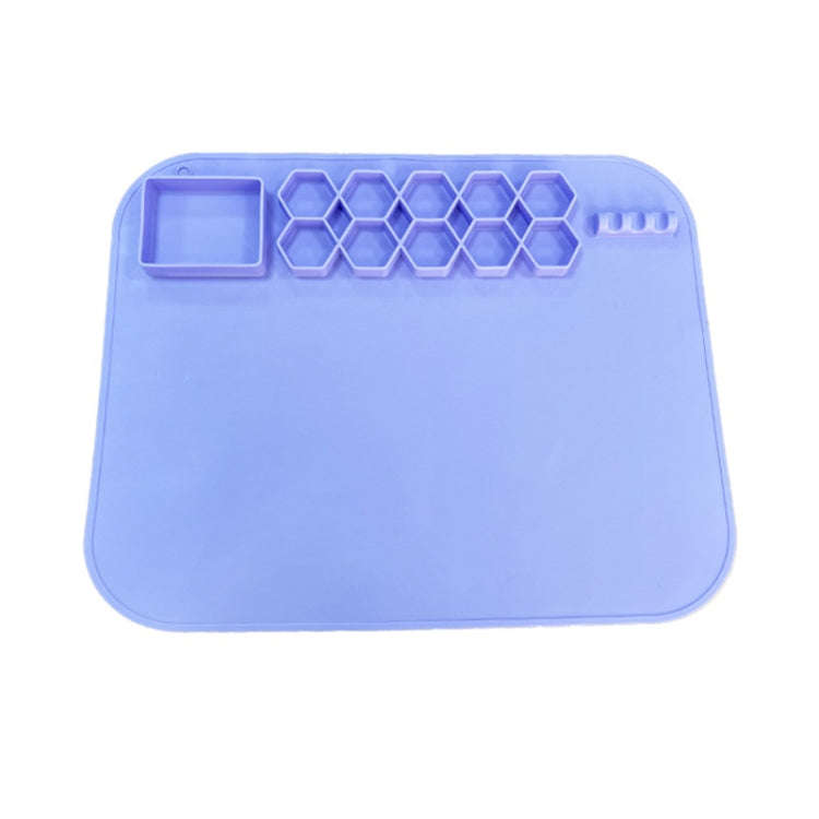 40 x 50cm Square Silicone Painting Pad  Art Mat for Drawing Clay(Light Purple)