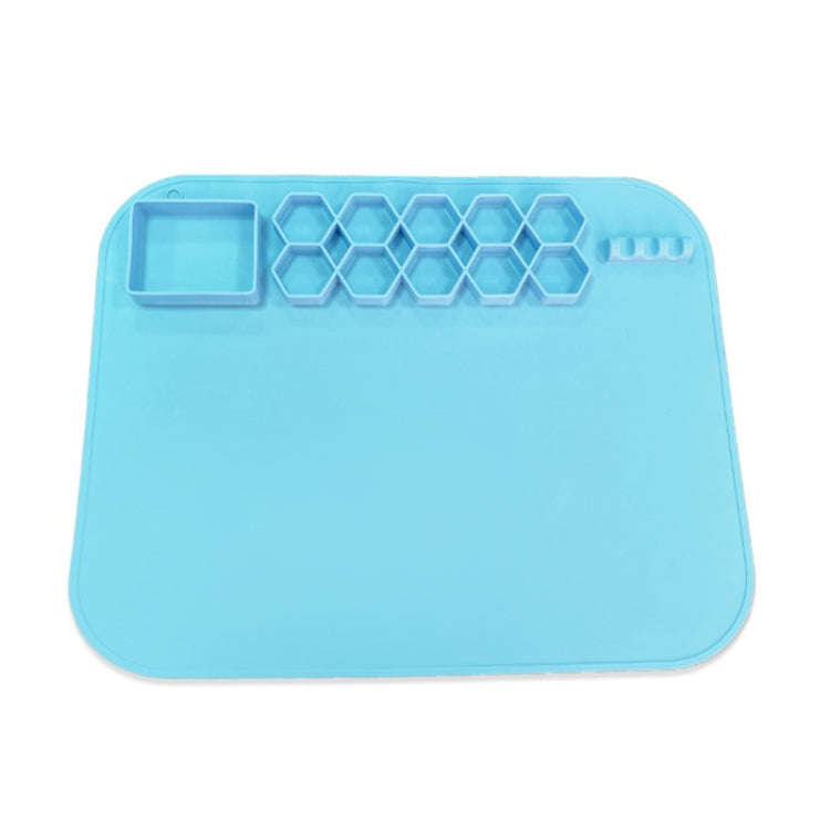 40 x 50cm Square Silicone Painting Pad  Art Mat for Drawing Clay(Sky Blue)