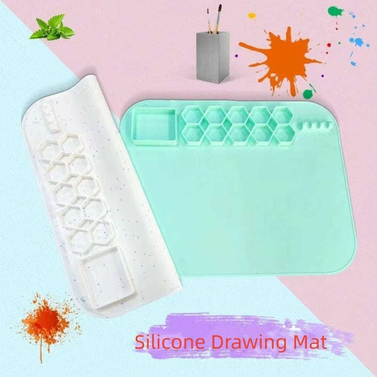 40 x 50cm Square Silicone Painting Pad  Art Mat for Drawing Clay(Light Purple)