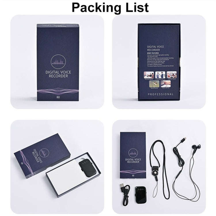 C20 HD Intelligent Noise Reduction Mini Recorder With OTG, Size: 64GB(Black)