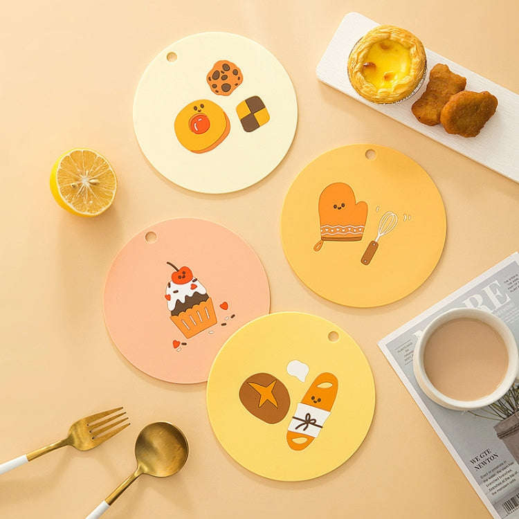 Household Cartoon Heat Insulation Mat Kitchen High Temperature Resistant Baking Placemats, Style:...