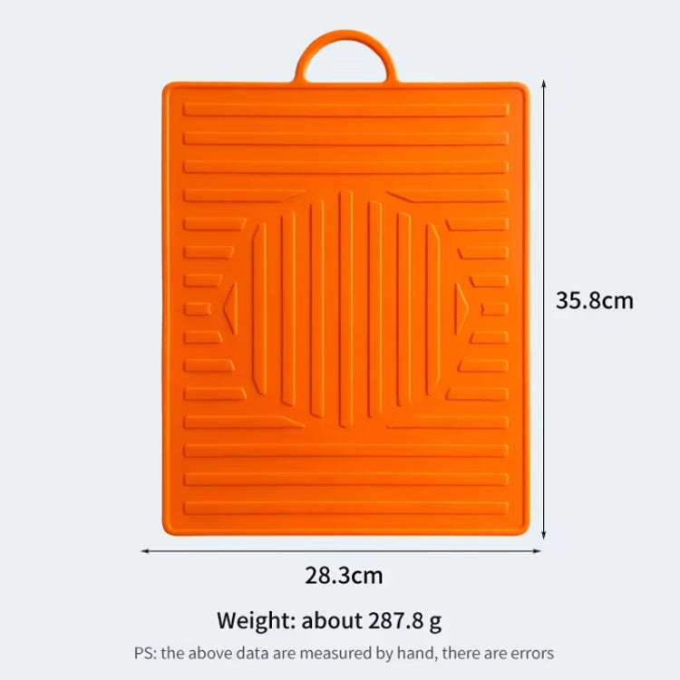 For Blackstone Oven Silicone Side Shelf Mat Grill Pad with Handle(Orange)