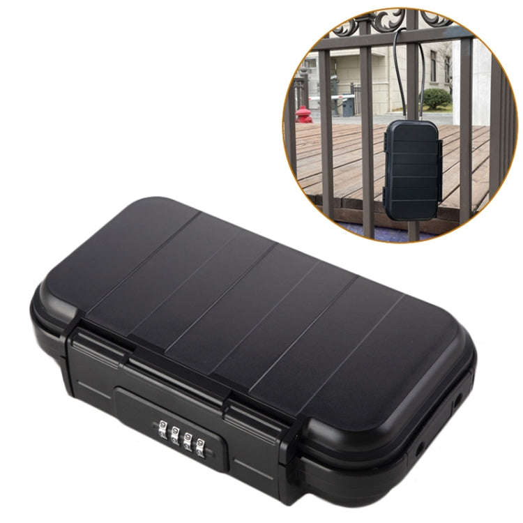 Outdoor Waterproof Beach Password Box Swimming Pool Cell Phone Keys Safe Deposit Box(Black)