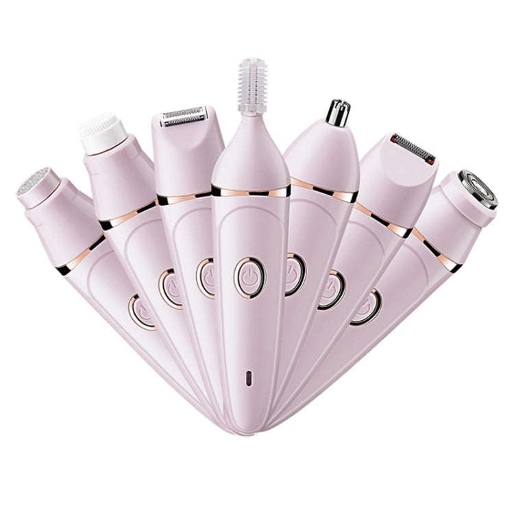7 In 1 Multifunction Women Shaver USB Charging Epilator Eyebrow Trimmer(Pink)