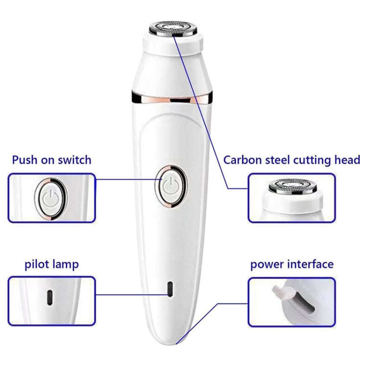 7 In 1 Multifunction Women Shaver USB Charging Epilator Eyebrow Trimmer(White)