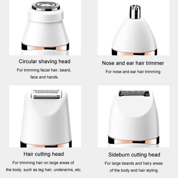 7 In 1 Multifunction Women Shaver USB Charging Epilator Eyebrow Trimmer(White)