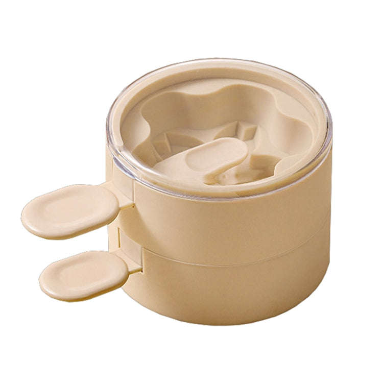 Homemade Dual Layer Ice Cream Mould Summer DIY Frozen Silicone Ice Box(Apricot Color)