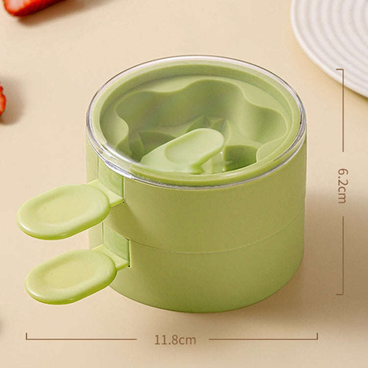 Homemade Dual Layer Ice Cream Mould Summer DIY Frozen Silicone Ice Box(Yellow)
