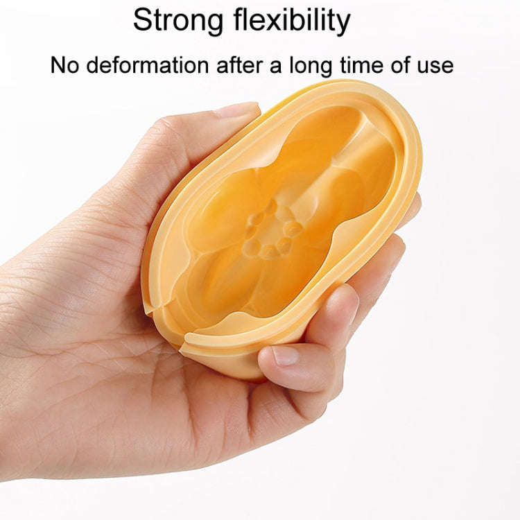 Homemade Dual Layer Ice Cream Mould Summer DIY Frozen Silicone Ice Box(Apricot Color)