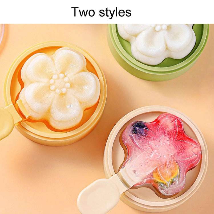 Homemade Dual Layer Ice Cream Mould Summer DIY Frozen Silicone Ice Box(Yellow)