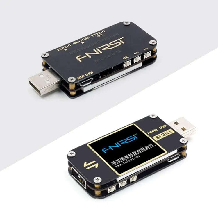 FNIRSI FNB38 USB Voltage And Current Meter Capacity Fast Charging Protocol Tester(Black)