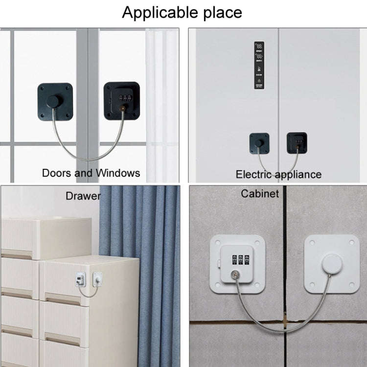 Child Safety Lock No Hole Window Limiter Refrigerator Drawer Cabinet Combination Lock, Specificat...