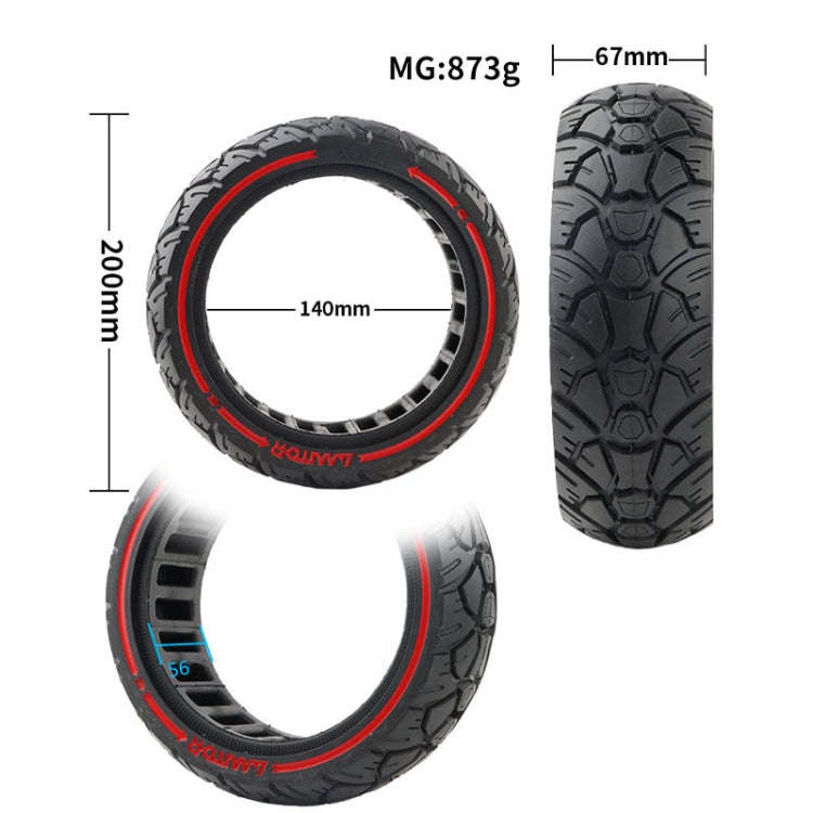 AIMITE 8.5 x 2.5-3.0 / 56 Card Slot 8.5 inch Electric Scooter Universal Off-Road Tire(Red Line)