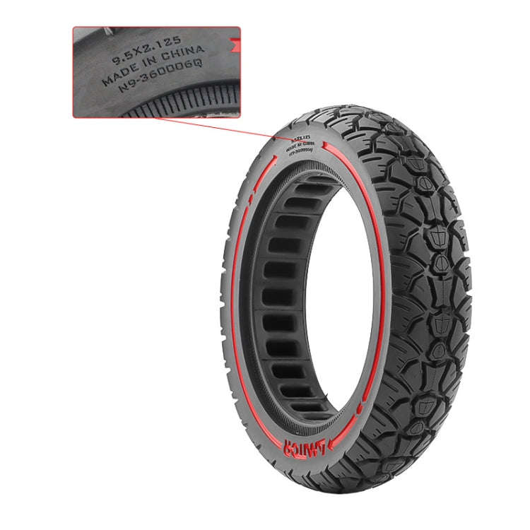 AIMITE 9.5 x 2.125 / 36 Card 9.5 inch Electric Scooter 230 x 50 Universal Off-Road Tire(Red Line)