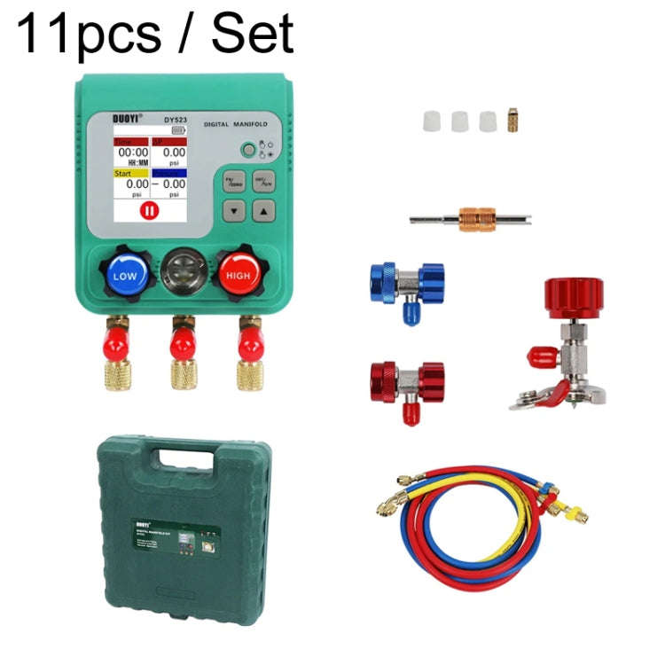 11pcs / Set DUOYI DY523 Automotive Vacuum Pressure Gauge Liquid Charge Fluorine Repair Electronic...