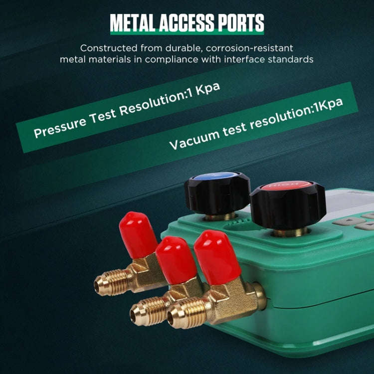 2pcs / Set DUOYI DY523 Automotive Vacuum Pressure Gauge Liquid Charge Fluorine Repair Electronic ...