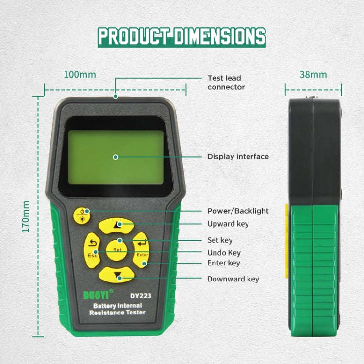 DUOYI DY223 Electrical Vehicle Voltage Testing And Fault Diagnostic Instrument(Test Clip+Guage Pe...