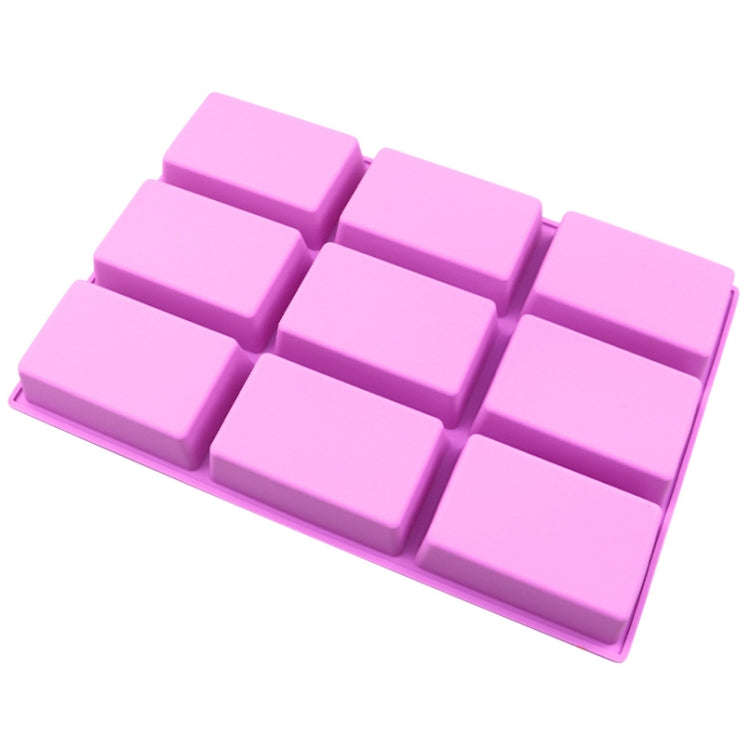 9 Grids Long Cubes Silicone Cake Mold Handmade Aromatherapy Soap Mold(Red)