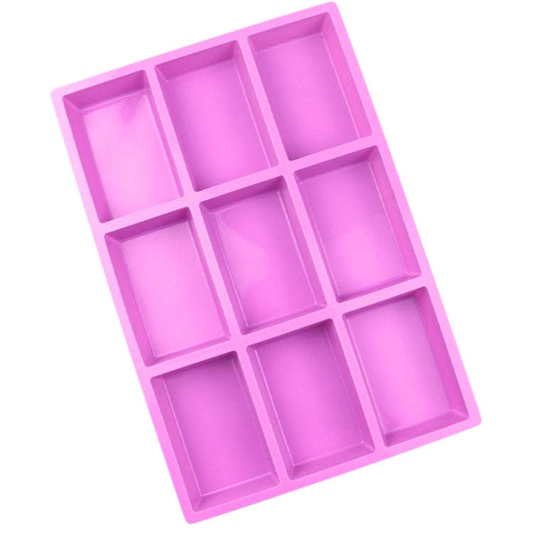 9 Grids Long Cubes Silicone Cake Mold Handmade Aromatherapy Soap Mold(Red)
