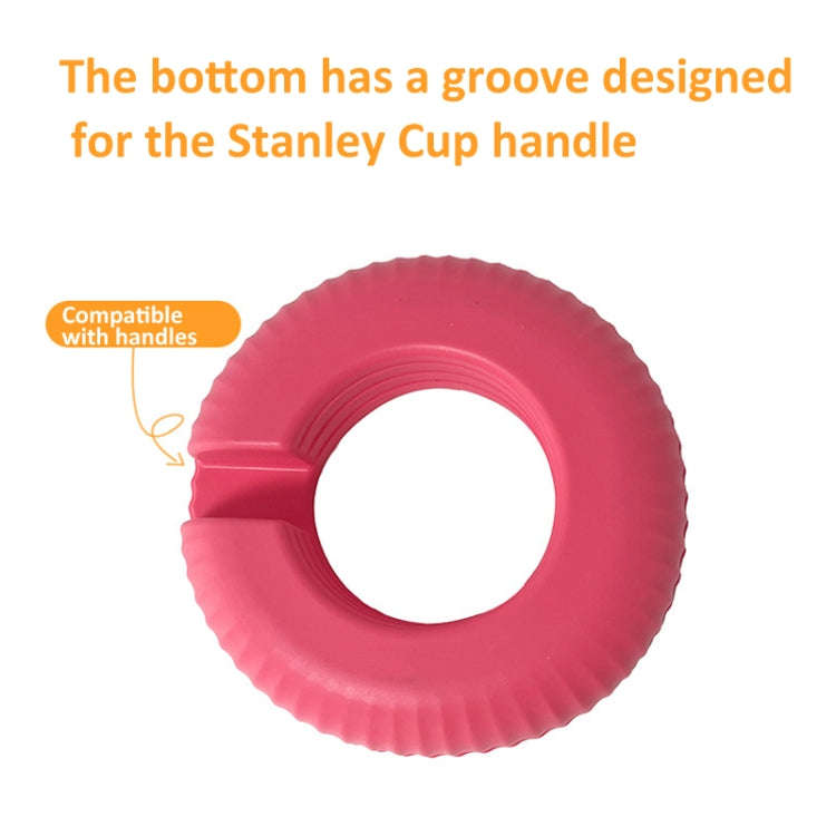 For Stanley Quencher 40oz Tumbler With Handle Snack Tray Silicone Reusable Snack Container(Orange)