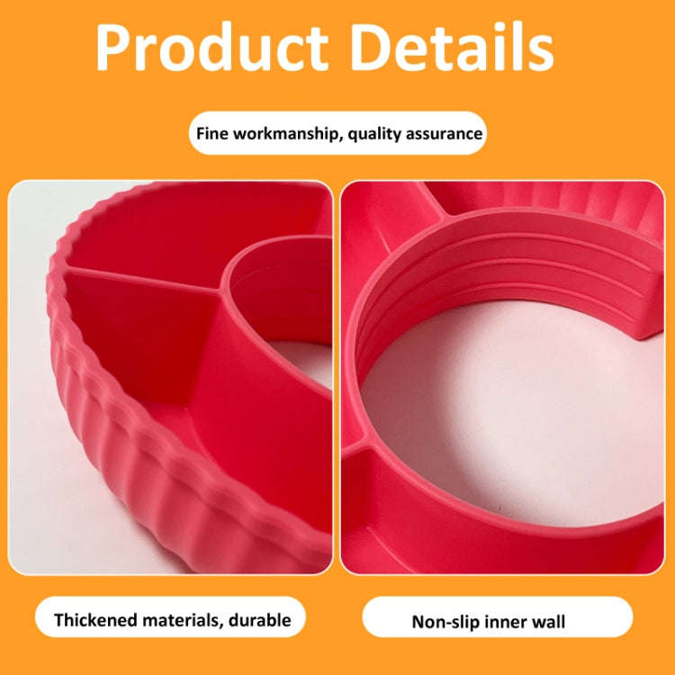 For Stanley Quencher 40oz Tumbler With Handle Snack Tray Silicone Reusable Snack Container(Pink)
