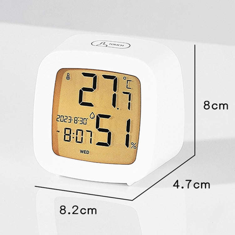 Multifunctional Temperature and Humidity LCD Clock Home Bedside Alarm Clock(2306 Black)