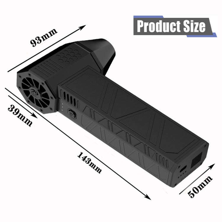 130000R PM52+M/S Brushless Motor Industrial Dust Blowing Turbo Fan(Black)