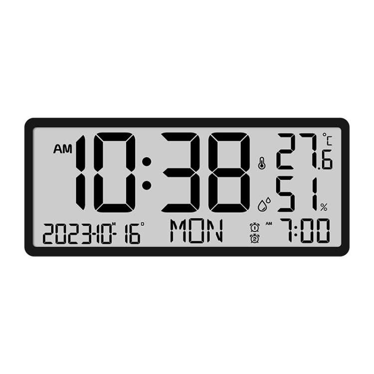 LCD Multifunctional Living Room Wall Clock Electronic Clock With Date/Temperature/Humidity Displa...