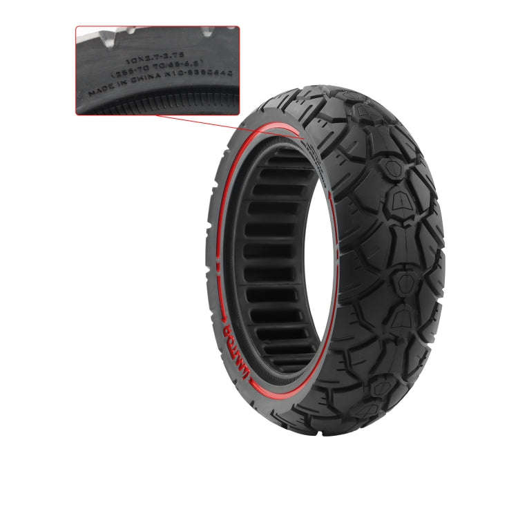 AIMITE 10 x 2.7-2.75 53.5 Card 255-70 Or 70 / 65-6.5 Scooter Universal Off-Road Tire(Red Line)