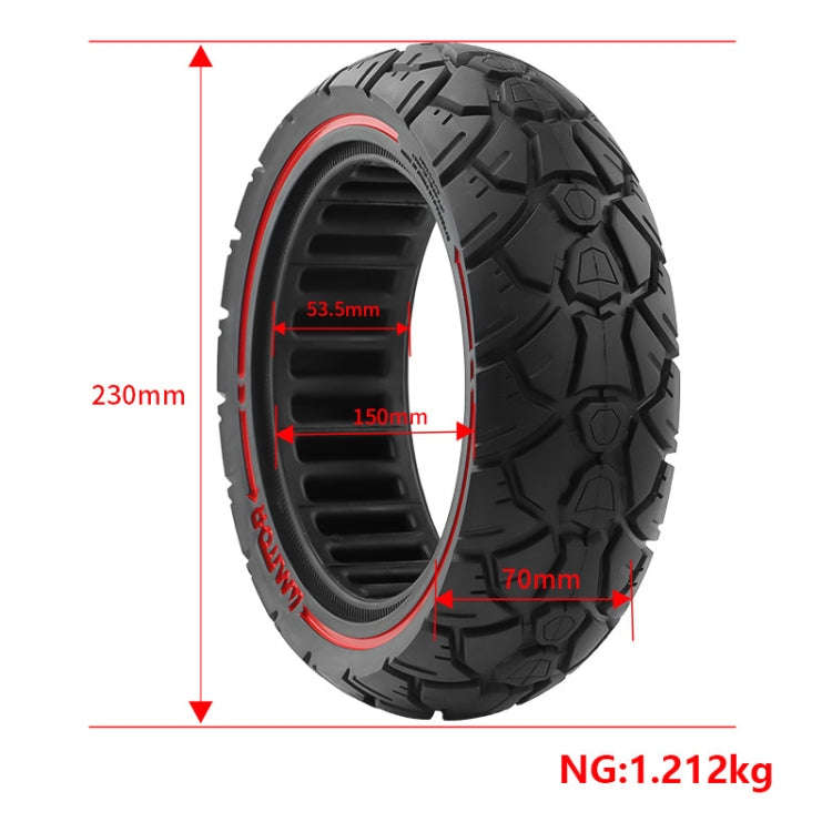AIMITE 10 x 2.7-2.75 53.5 Card 255-70 Or 70 / 65-6.5 Scooter Universal Off-Road Tire(Red Line)