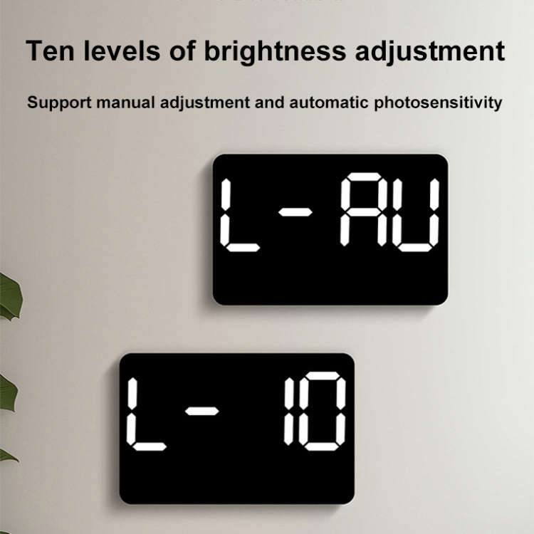 Multifunctional LED Digital Display Electronic Wall Clock Living Room Silent Alarm Clock, Color: ...