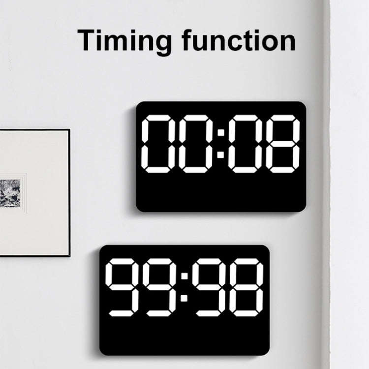 Multifunctional LED Digital Display Electronic Wall Clock Living Room Silent Alarm Clock, Color: ...