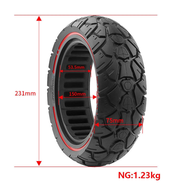 AIMITE 10 x 3 53.5 Card 255 x 80 And 80 / 65-6.5 Electric Scooter Universal Off-Road Tire(Red)