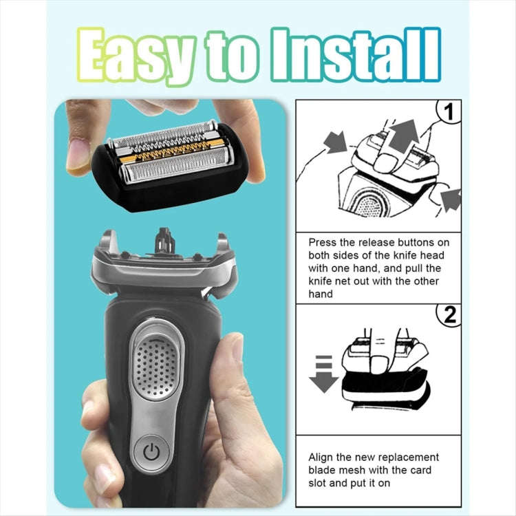 For Braun  Series 9 Electric Shaver Replacement Blade Gold Foil Style 92S With Text