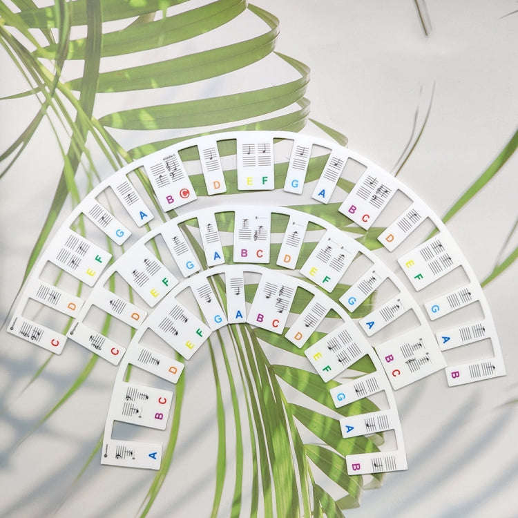 Silicone Piano Notes Guide Removable Piano Keyboard, Spec: 88 Keys White Bottom Color Text