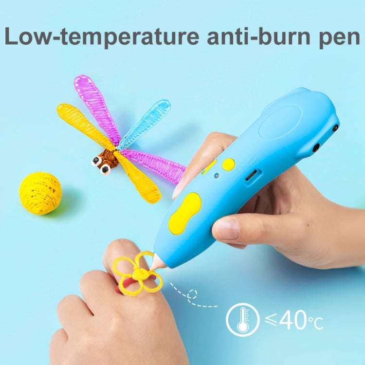 Infrared Sensing Low-temperature 3D Printing Pen Children DIY Graffiti Painting Pen(1000 mAh-Pink)