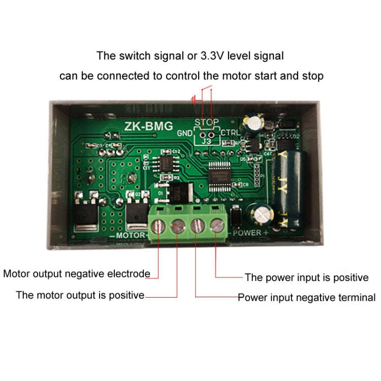 9-60V/12A/500W PWM Motor Fan DC Motor Speed Controller(With Shell)