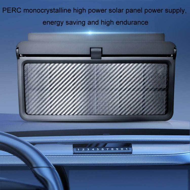 Solar Car Exhaust Fan Air Circulation Cooling Ventilation Fan(Black Blue)