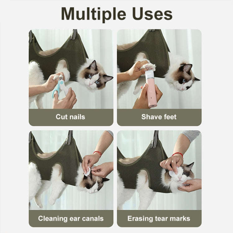Multifunctional Anti-scratch Pet Grooming Fixed Bag Cat Bathing Tools, Size: XS(Black)