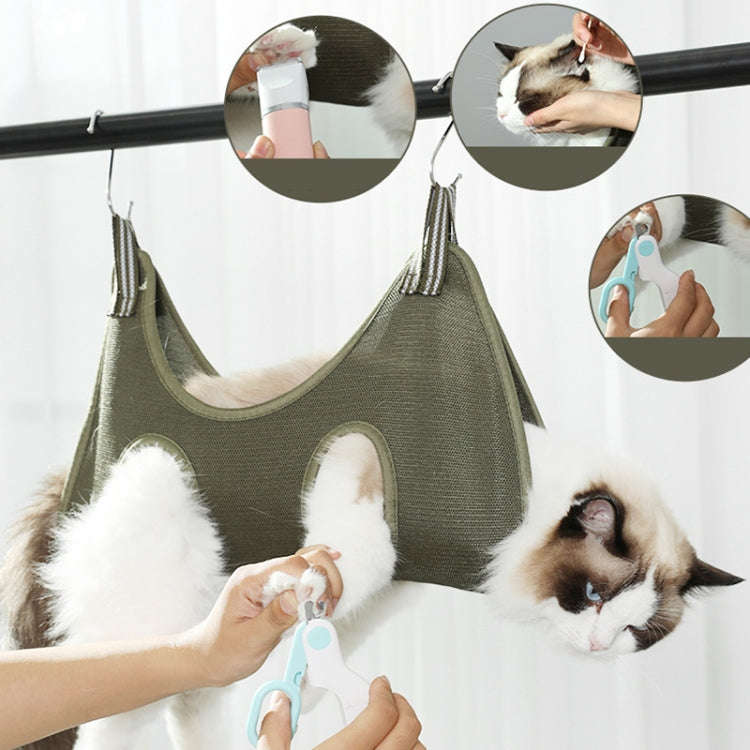 Multifunctional Anti-scratch Pet Grooming Fixed Bag Cat Bathing Tools, Size: XS(Black)