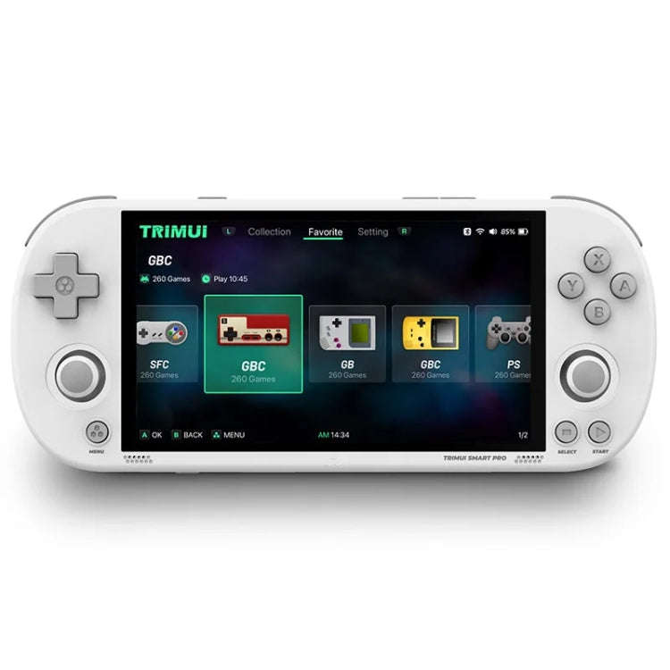 Trimui Smart Pro 4.96 Inch IPS Screen Handheld Game Console Open Source Linux System 64G(White)