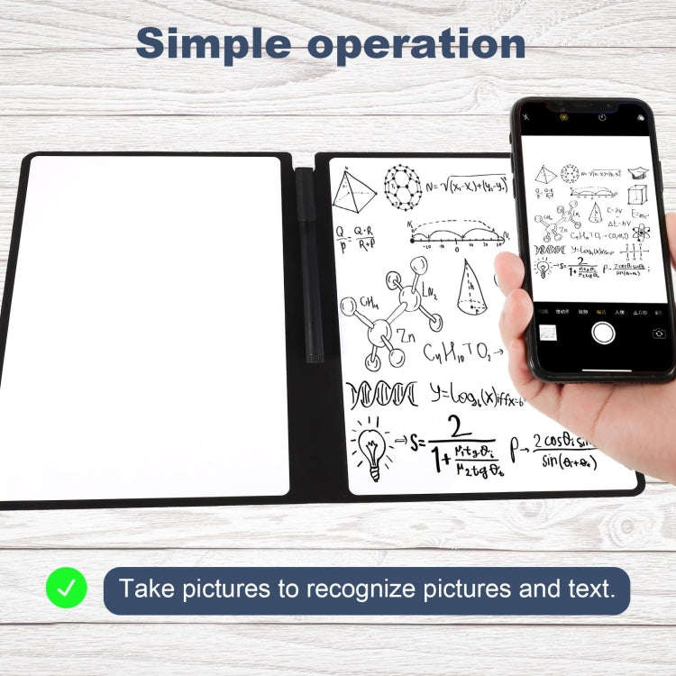 A5 Whiteboard Notebook Portable Erasable Draft Book Note Message Board(Cowboy Blue)