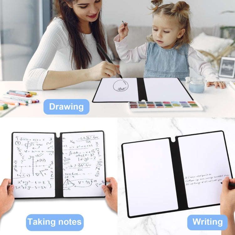 A5 Whiteboard Notebook Portable Erasable Draft Book Note Message Board(Cowboy Blue)