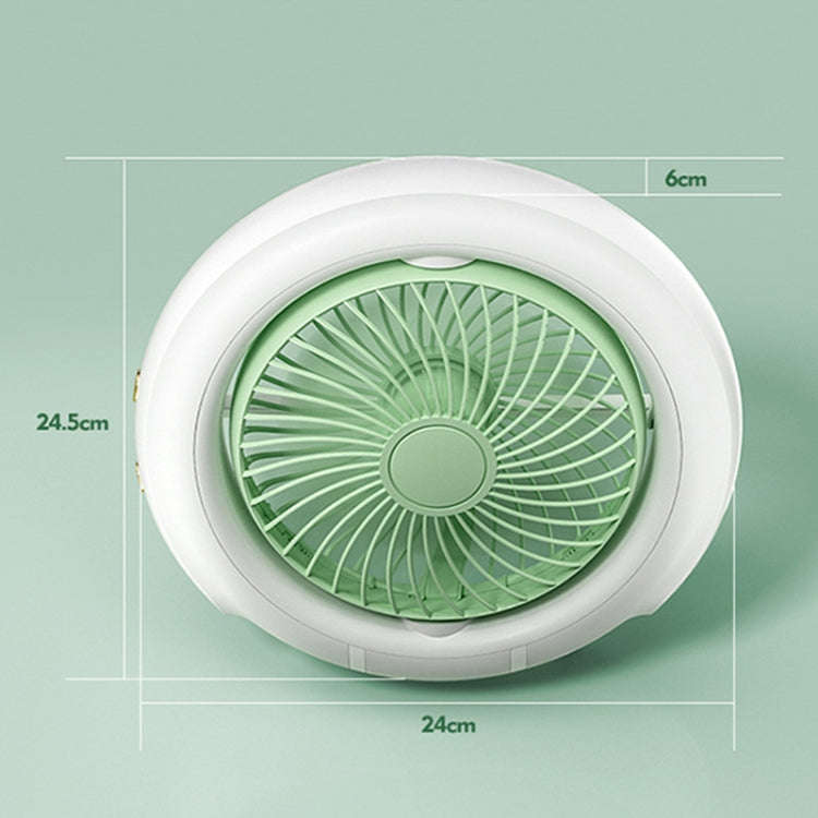 Night Light Desktop Folding Fan Outdoor Camping Hanging Mini Fan, Color: Green Basic