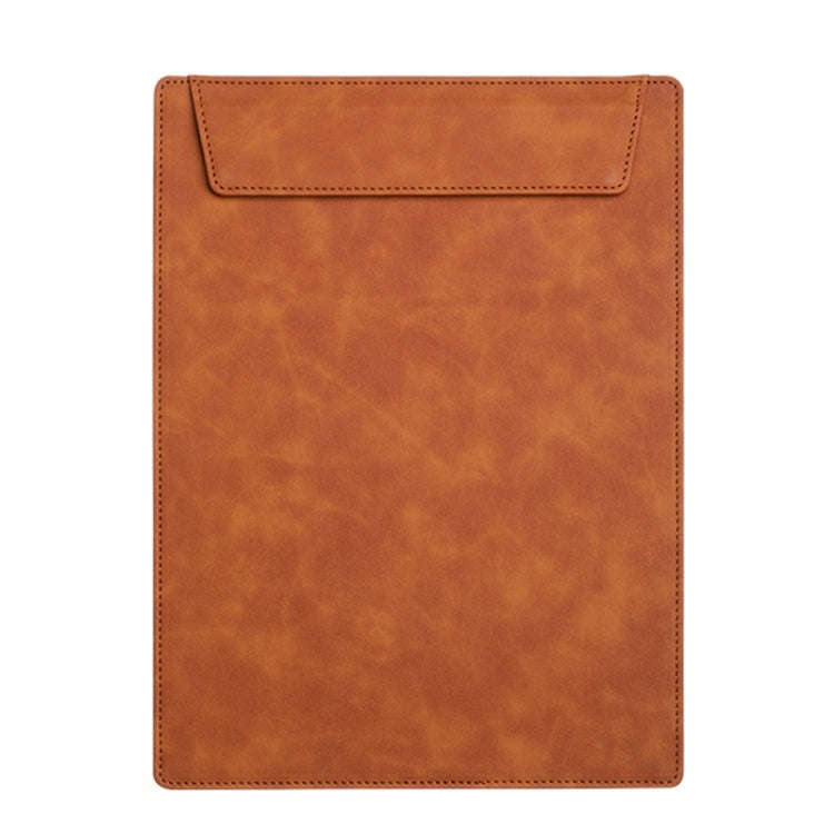PU Leather A4 Clipboards Magnetic File Folder Office Stationery Supplies(Brown)