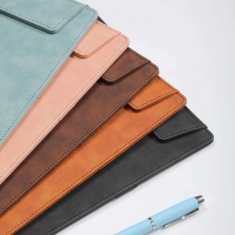 PU Leather A4 Clipboards Magnetic File Folder Office Stationery Supplies(Black)