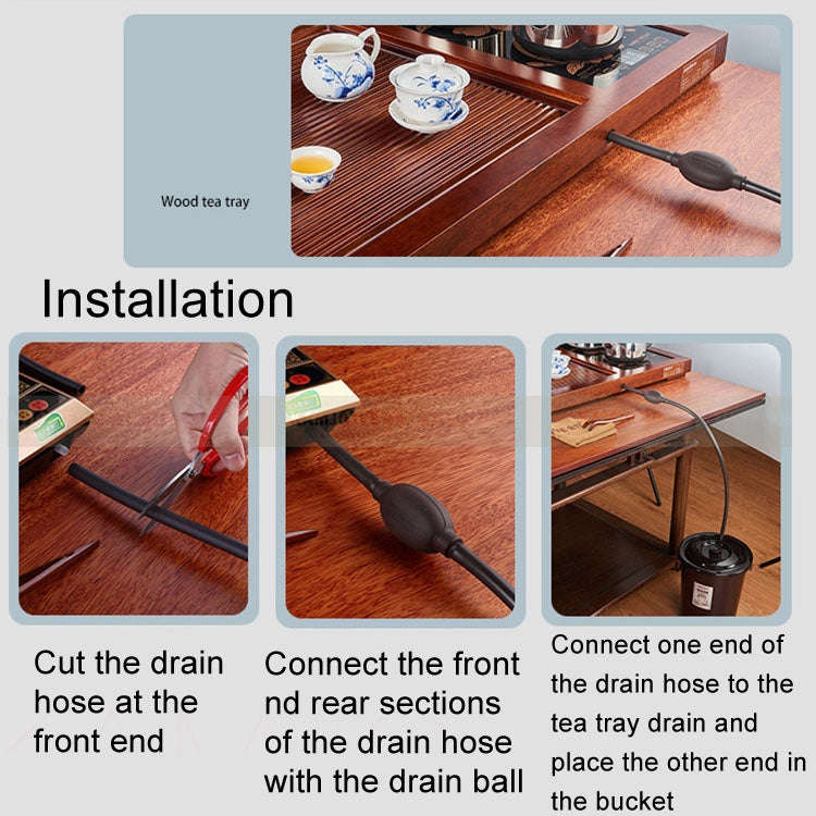 KAMJOVE Tea Tray Drainage Ball Tea Table Silicone Pipe Absorption Ball(Dark Brown)