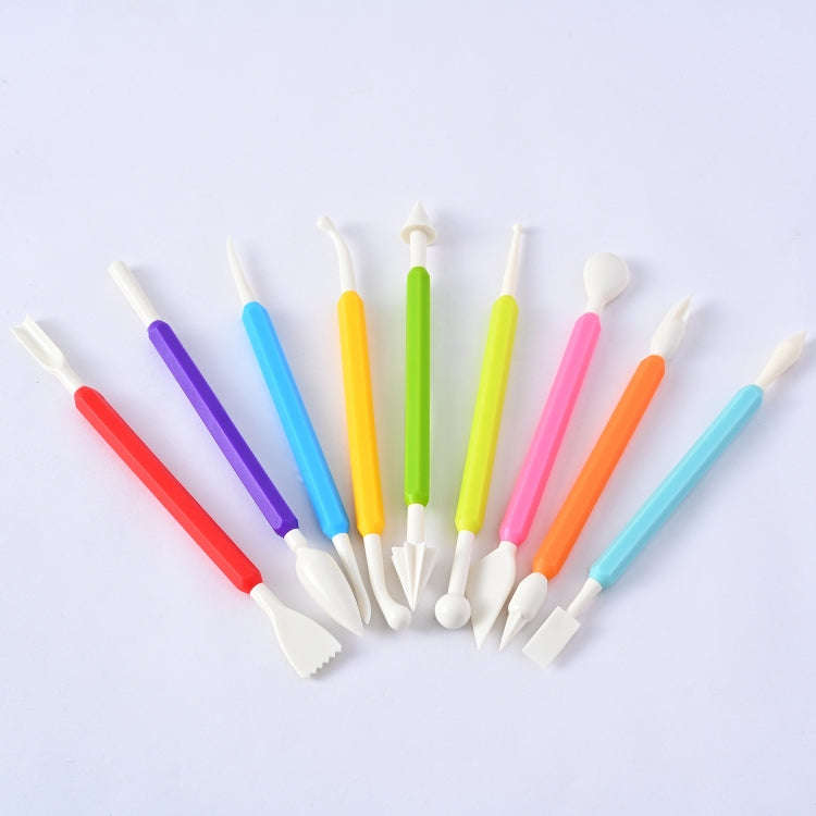 9 In 1 Plastic Fondant Sculpture Pen Tools Pottery Clay Sculpting Modeling Tools