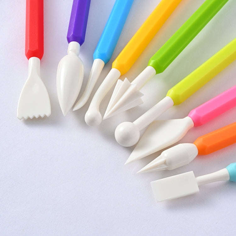 9 In 1 Plastic Fondant Sculpture Pen Tools Pottery Clay Sculpting Modeling Tools